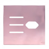 Placa p/ 3 Interruptores + Tomada 4x4 - Novara Glass Ouro Rose